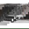 Mexen Velar tolóajtós zuhanykabin, 140 x 85 cm, grafit, matt nikkel - 871-140-085-41-97