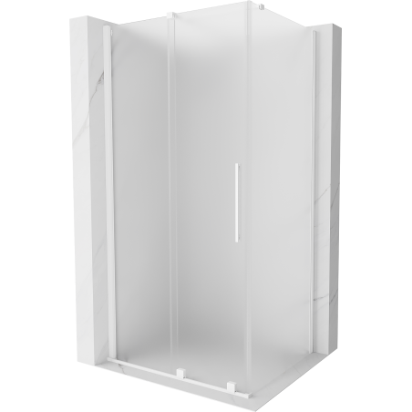 Mexen Velar cabină de duș glisantă 90 x 85 cm, ață de gheață, albă - 871-090-085-31-20