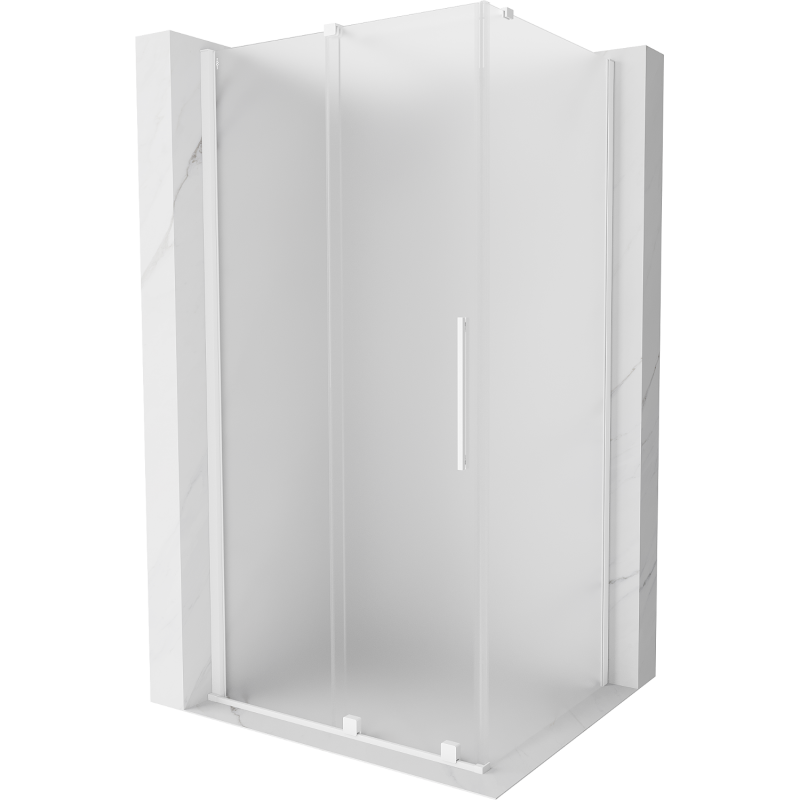 Mexen Velar cabină de duș glisantă 120 x 110 cm, mată, albă - 871-120-110-31-20