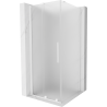 Mexen Velar cabină de duș culisantă 90 x 90 cm, sablat, albă - 871-090-090-31-20