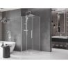 Mexen Velar cabină de duș culisantă 90 x 90 cm, sablat, albă - 871-090-090-31-20