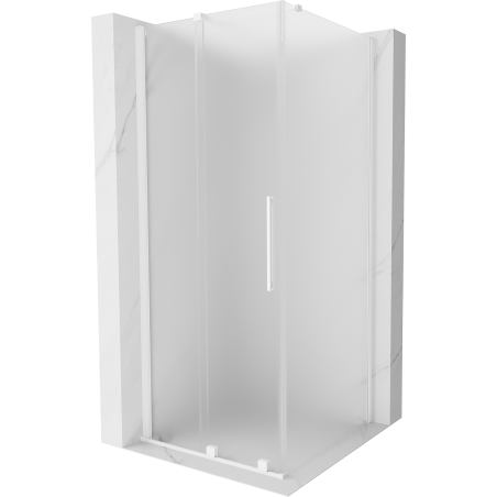 Mexen Velar cabină de duș glisantă 100 x 100 cm, mat, albă - 871-100-100-31-20