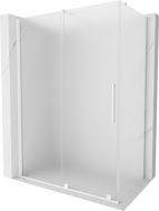 Mexen Velar cabină de duș glisantă 130 x 70 cm, înghețat, albă - 871-130-070-31-20