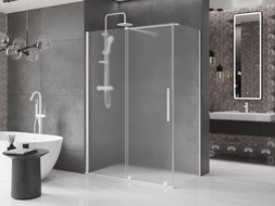 Mexen Velar cabină de duș culisantă 150 x 85 cm, înghețat, alb - 871-150-085-31-20