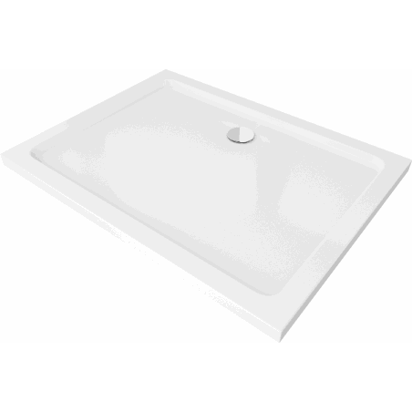 Mexen Flat téglalap alakú slim zuhanytálca  100 x 70 cm, Fehér, szifon Króm - 40107010