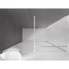 Mexen Velar tolóajtós zuhanykabin 150 x 85 cm, homályos, fehér - 871-150-085-31-20