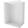 Mexen Velar cabină de duș glisantă 160 x 80 cm, înghețat, albă - 871-160-080-31-20