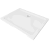 Mexen Flat téglalap alakú slim zuhanytálca  80 x 70 cm, Fehér, szifon Króm - 40107080