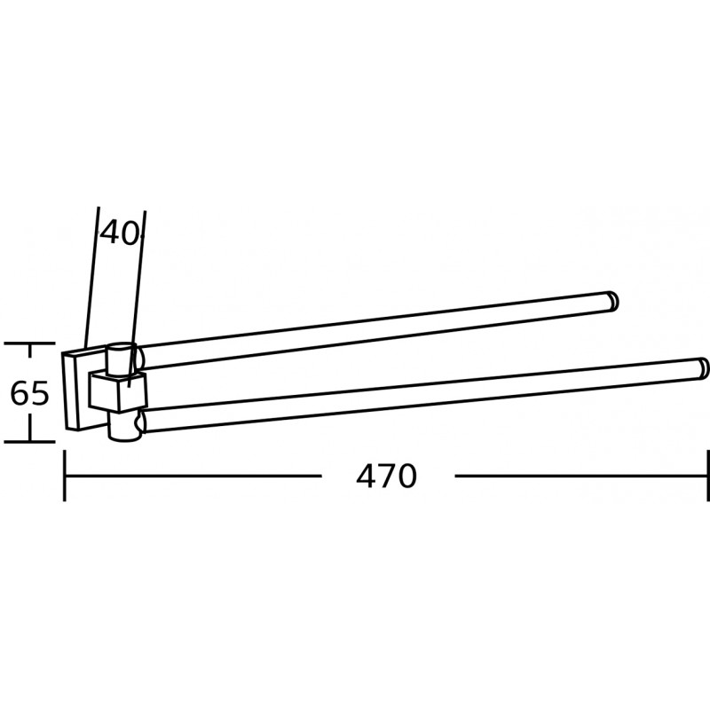 Mexen Rufo cuier dublu rotativ pentru prosop, auriu - 7050925-50