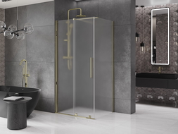 Mexen Velar cabină duș culisantă 90 x 100 cm, îngheț, auriu - 871-090-100-31-50