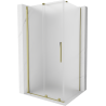 Mexen Velar cabină de duș glisantă 110 x 100 cm, sticlă sablată, auriu - 871-110-100-31-50