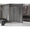 Mexen Velar cabină de duș glisantă 110 x 100 cm, sticlă sablată, auriu - 871-110-100-31-50