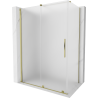 Mexen Velar cabină de duș glisantă 130 x 70 cm, geam mat, aurie - 871-130-070-31-50