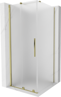 Mexen Velar tolóajtós zuhanykabin 90 x 90 cm, jégvirág, arany - 871-090-090-31-50