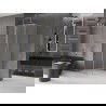 Mexen Velar cabină de duș culisantă 100 x 100 cm, înghețată, auriu - 871-100-100-31-50