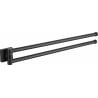 Mexen Rufo cuier dublu rotativ pentru prosoape, negru - 7050925-70