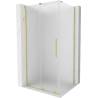 Mexen Velar cabina de duș glisantă 90 x 75 cm, mată, auriu periat - 871-090-075-31-55