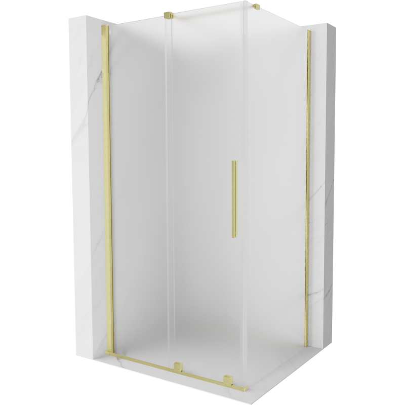 Mexen Velar cabina de duș glisantă 120 x 70 cm, cu model opac, aurie periată - 871-120-070-31-55