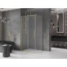 Mexen Velar cabină de duș glisantă 120 x 90 cm, mată, auriu periat - 871-120-090-31-55
