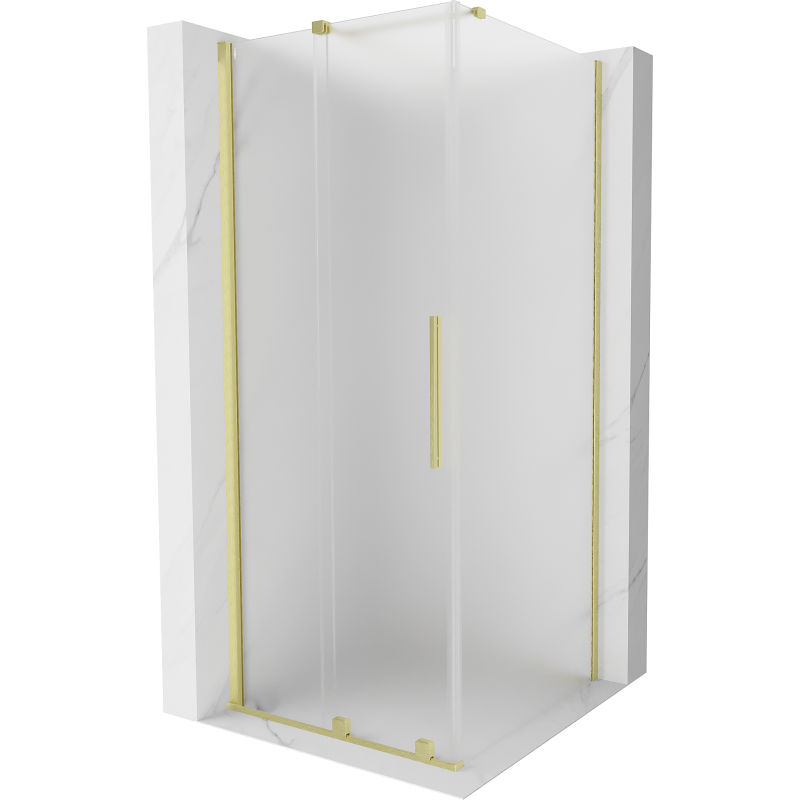 Mexen Velar cabina de duș glisantă 90 x 90 cm, mat, aurie periată - 871-090-090-31-55