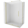 Mexen Velar cabină de duș glisantă 140 x 70 cm, mat, auriu periat - 871-140-070-31-55