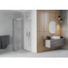 Cabina de duș Mexen Rio semi-rotundă 90 x 90 cm, transparentă, crom - 863-090-090-01-00