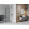 Cabina de duș Mexen Rio semi-rotundă 90 x 90 cm, transparentă, crom - 863-090-090-01-00