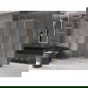 Mexen Velar tolóajtós zuhanykabin 140 x 90 cm, matt üveg, arany kefe - 871-140-090-31-55