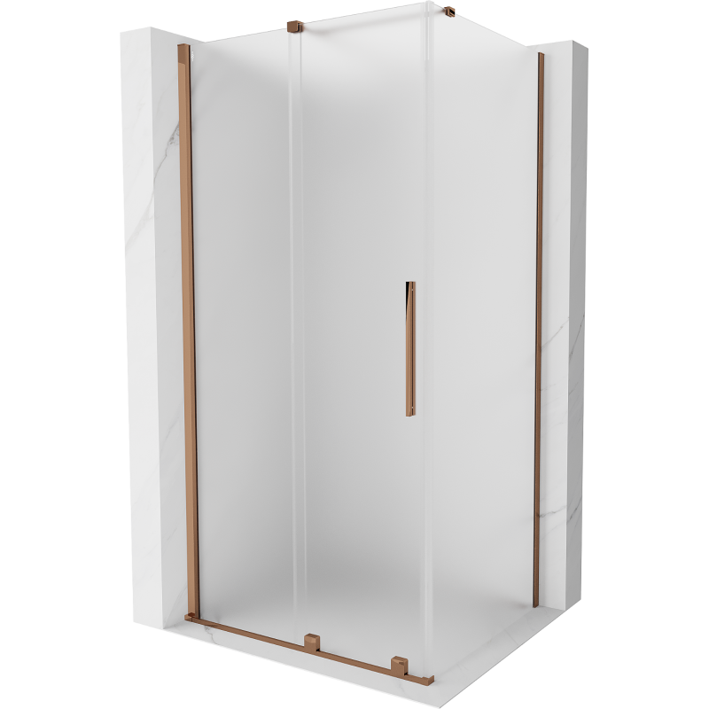 Cabină de duș glisantă Mexen Velar 110 x 100 cm, mat, aur roz - 871-110-100-31-60