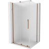 Cabină de duș glisantă Mexen Velar 110 x 100 cm, mat, aur roz - 871-110-100-31-60