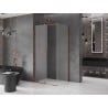 Cabină de duș glisantă Mexen Velar 110 x 100 cm, mat, aur roz - 871-110-100-31-60
