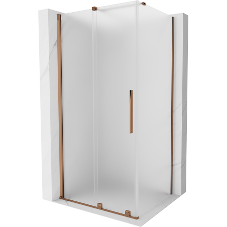 Mexen Velar cabină de duș glisantă 120 x 100 cm, înghețat, aur roz - 871-120-100-31-60