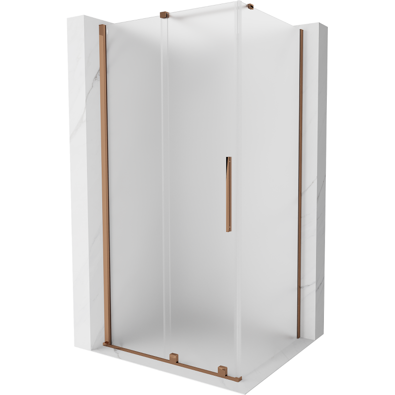 Mexen Velar cabină de duș glisantă 130 x 80 cm, mat, aur roz - 871-130-080-31-60