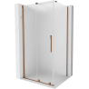 Mexen Velar cabină de duș glisantă 150 x 100 cm, mat, aur roz - 871-150-100-31-60