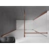 Mexen Velar tolóajtós zuhanykabin 160 x 85 cm, homályos, rózsaarany - 871-160-085-31-60