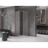 Cabină de duș glisantă Mexen Velar 90 x 90 cm, înghețat, alamă periată - 871-090-090-31-65