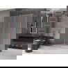 Mexen Velar tolóajtós zuhanykabin 140 x 85 cm, matt, kefe réz - 871-140-085-31-65