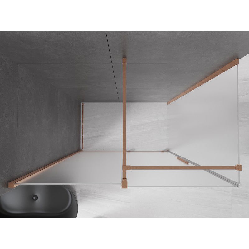 Mexen Velar cabina de duș glisantă 150 x 80 cm, mat, cupru periat - 871-150-080-31-65