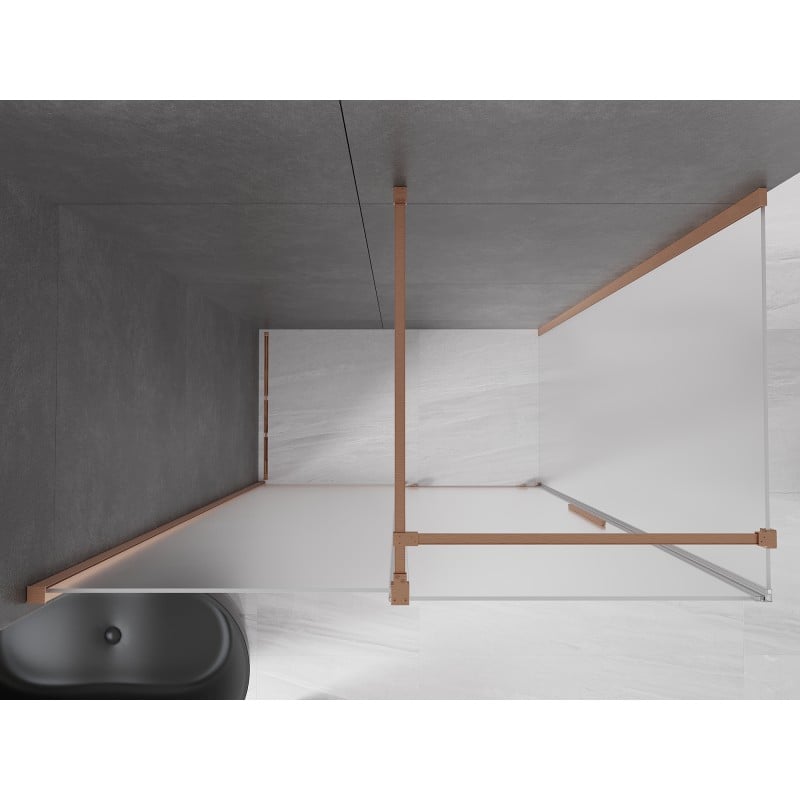 Mexen Velar cabina de duș glisantă 160 x 85 cm, mat, cupru periat - 871-160-085-31-65