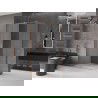 Mexen Velar tolóajtós zuhanykabin 130 x 80 cm, homályos, kefe réz - 871-130-080-31-65