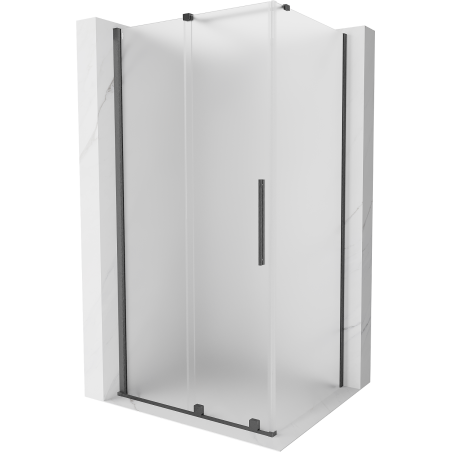 Mexen Velar cabina de duș glisantă 90 x 75 cm, mat, gri armă periat - 871-090-075-31-66