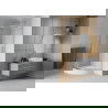 Cabină de duș Mexen Rio semicirculară 70 x 70 cm, sticlă mată, crom + cadă Rio, alb - 863-070-070-01-30-4710