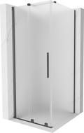 Mexen Velar cabină de duș glisantă 100 x 100 cm, înghețat, gun gray periat - 871-100-100-31-66