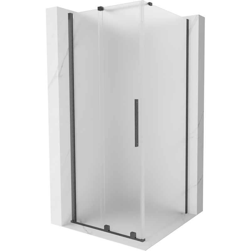Mexen Velar cabina de duș glisantă 90 x 90 cm, mat, gri metalizat periat - 871-090-090-31-66
