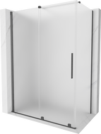Mexen Velar cabină de duș glisantă 140 x 75 cm, sticlă satinat, gun gray periat - 871-140-075-31-66