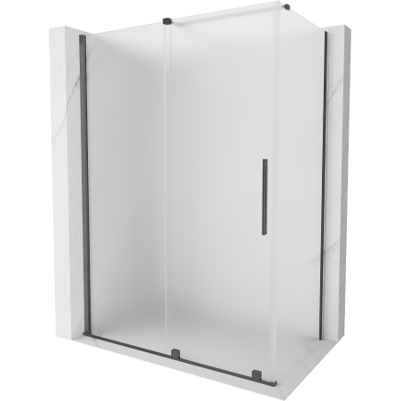 Mexen Velar cabina de duș glisantă 150 x 85 cm, mat, gri pistol periat - 871-150-085-31-66