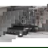 Mexen Velar tolóajtós zuhanykabin 140 x 80 cm, matt, kefefényes szürke - 871-140-080-31-66