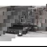 Mexen Velar tolóajtós zuhanykabin 140 x 80 cm, matt, kefefényes szürke - 871-140-080-31-66