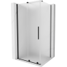 Mexen Velar tolóajtós zuhanykabin 100 x 85 cm, homályos, fekete - 871-100-085-31-70