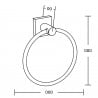 Mexen Rufo cuier pentru prosop, Aurie - 7050932-50